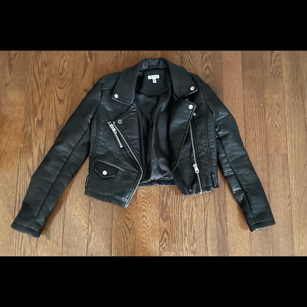 Urban outfitters black vegan leather jacket